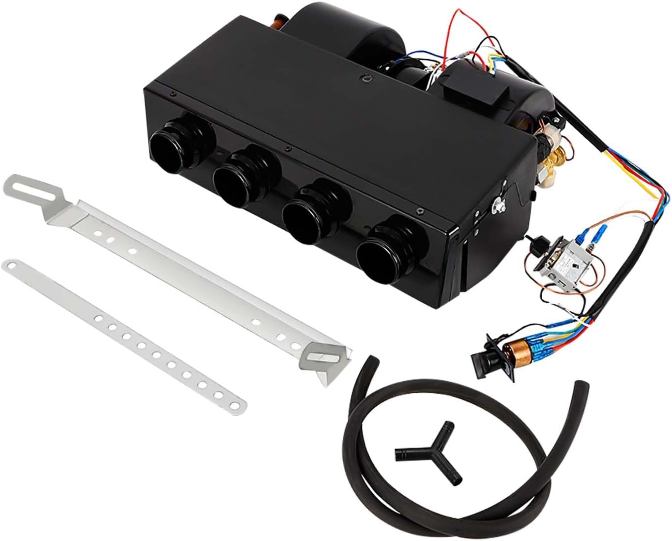 Heating and Cooling Air Conditioning Evaporator Kit, 12V 8A Universal Under Dash AC Evaporator 3 Speed for Car Truck Black Heating and Cooling Air Conditioning Evaporator Kit, 12V 8A Universal Under Dash AC Evaporator 3 Speed for Car Truck Black