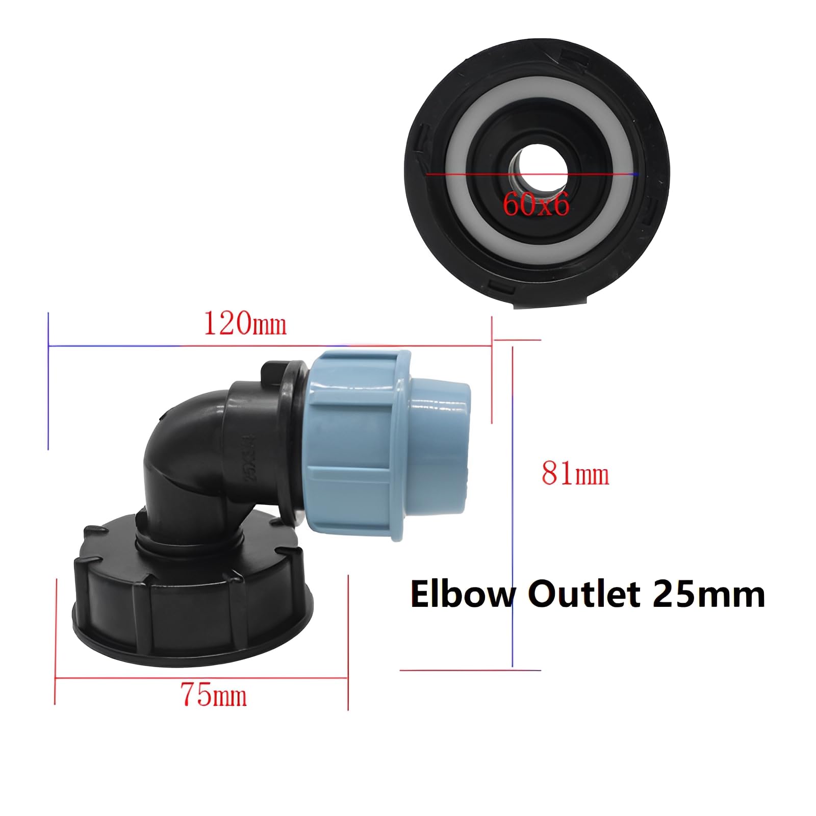 MiJunHD IBC Water Tank Pipe Elbow Outlet 25mm Joints Garden Water Connectors Tank Adapter For Tank Elbow Outlet Watering Irrigation Adapter Tool - Image 2