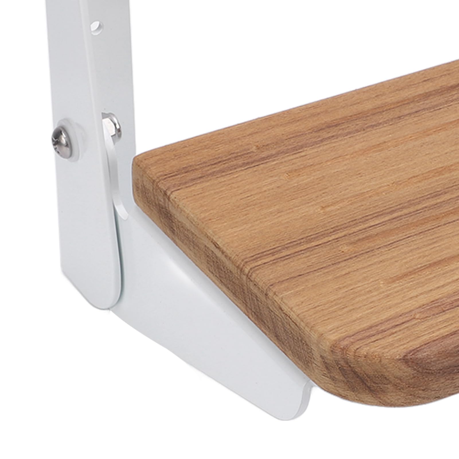 CHICIRIS Reposapiés Plegable de Teca, Soporte de Aleación de Aluminio, Tablero de Reposapiés Plegable para Ahorro de Espacio en el Timón del Barco