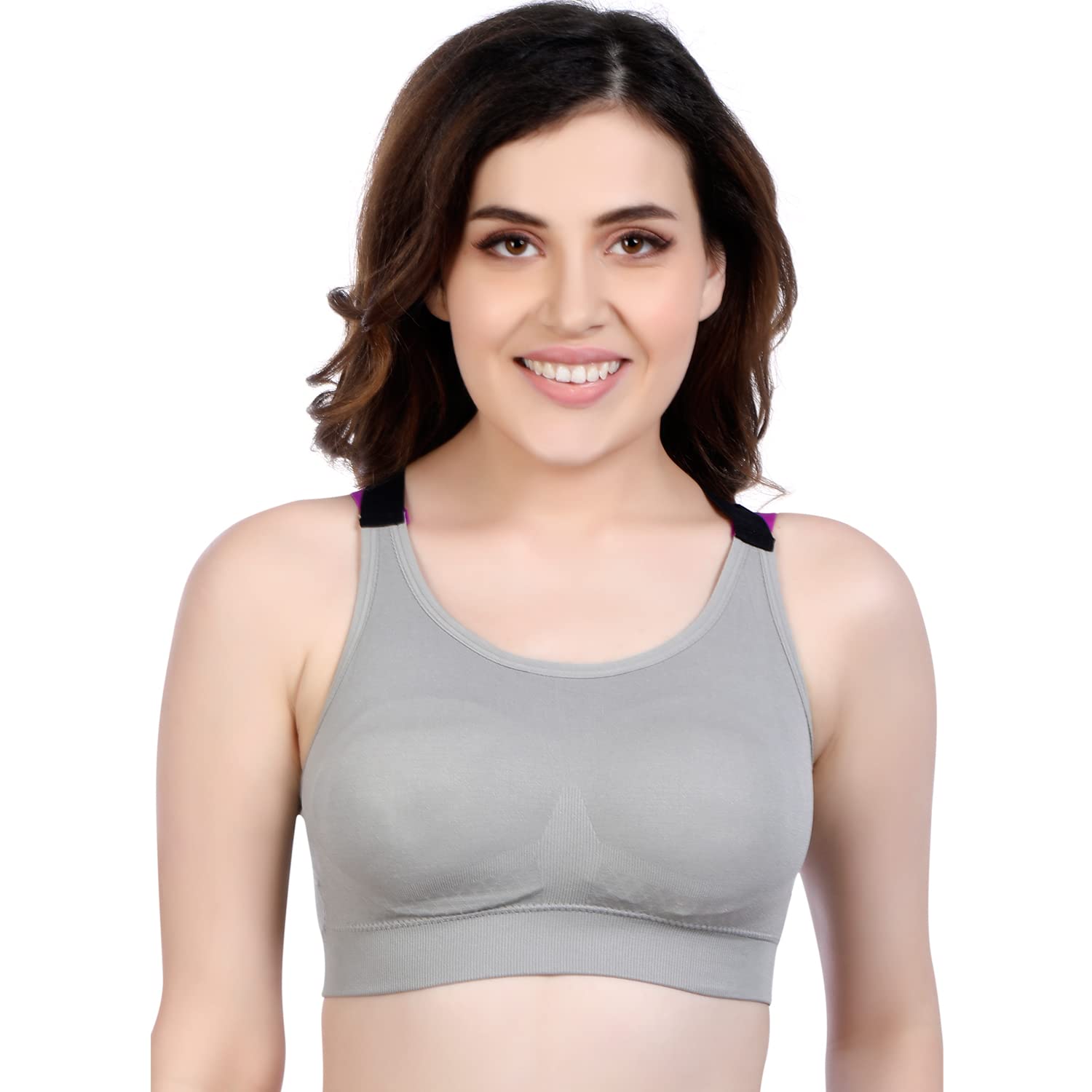 shoppy villa with sv logo Shoppy Villa Women’s Front Zipper Sports Bra | Padded Seamless Bra for Gym, Yoga, Workout, Dance | Comfortable Nylon Cotton Stretch Fabric-picture-34