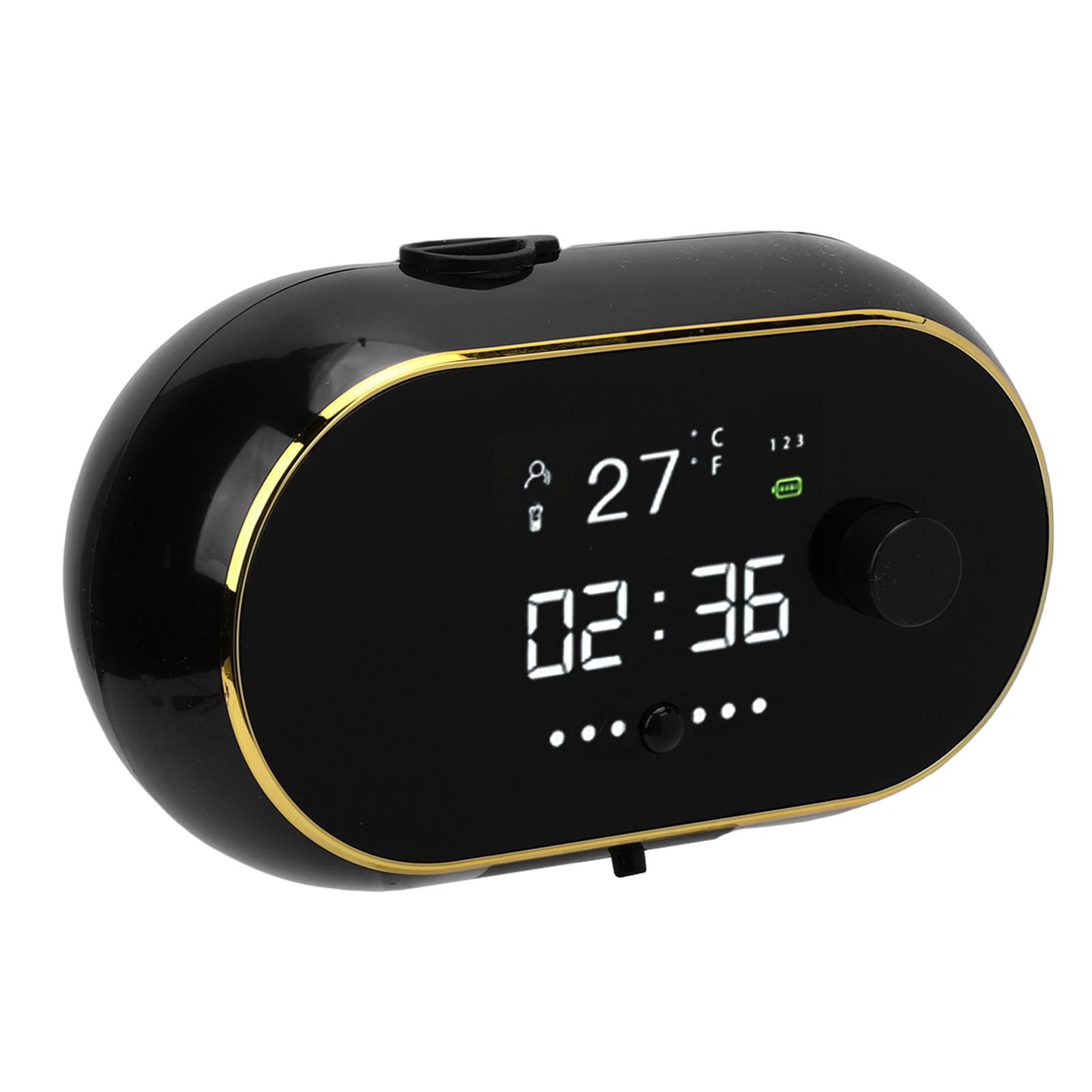 Dispensador Automático de, Dispensador de de Manos Espumoso sin Contacto con Pantalla Digital y Función de Autolimpieza, Ideal para Baño y Cocina (Black)
