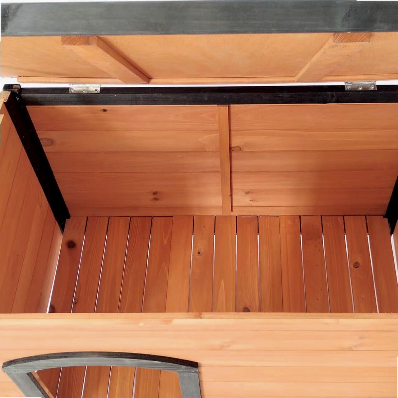 WERKA PRO Niche en Bois pour Chiens - Toit Étanche et Pieds Surélevés - Utilisation Intérieure/Extérieure - 63,5 x 86 x H 56,