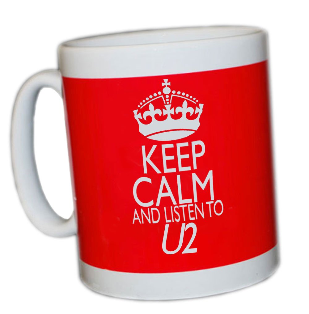 KEEP CALM AND LISTEN TO U2 (RED) MUG