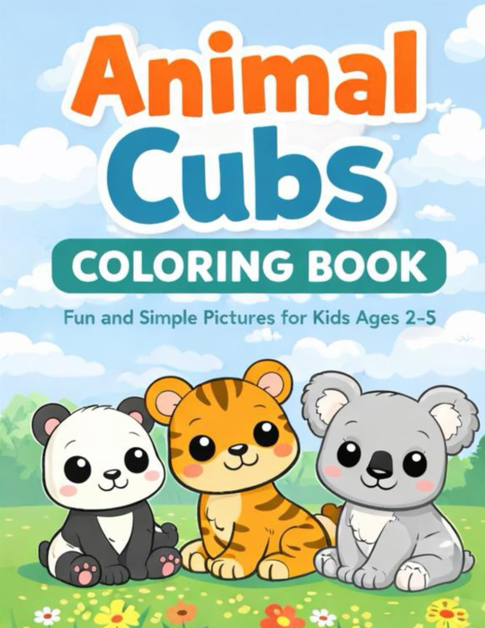 Cute Animal Babies Coloring Book for Toddlers
