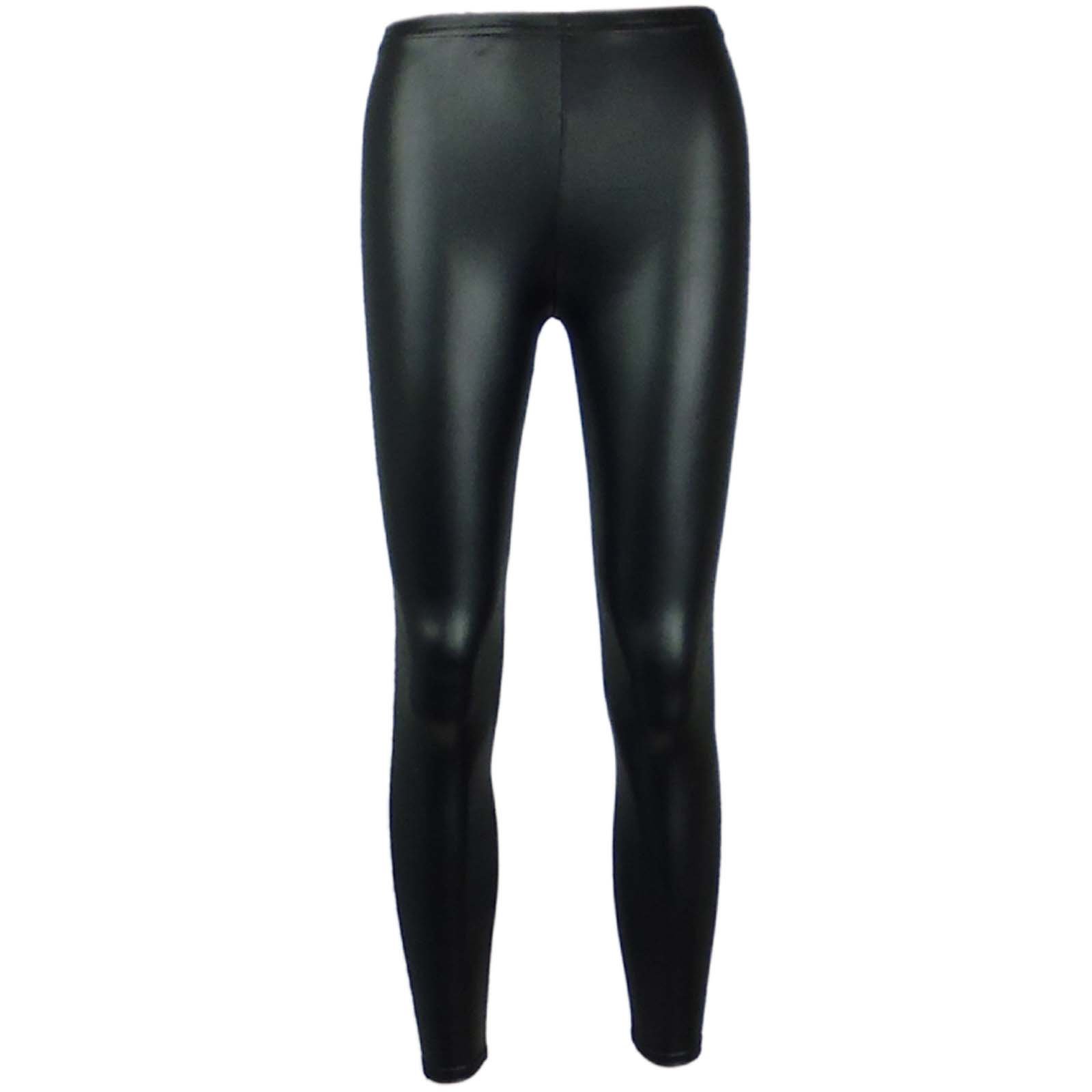 A2z 4 Kids Girls Black Wet Look Legging And Stylish Stretchy Trendy Fashion - Wet Look Legging 13