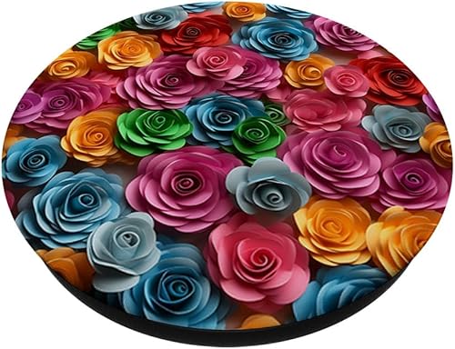 Miniatura 2 de Flores de rosas sin costuras lindo diseño floral jardín para mujeres PopSockets intercambiables PopGrip