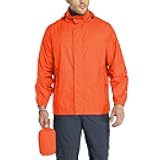 Packable Rain Jacket Men's Lightweight Waterproof Rain Shell Jacket Raincoat with Hood for Golf Cycling Windbreaker