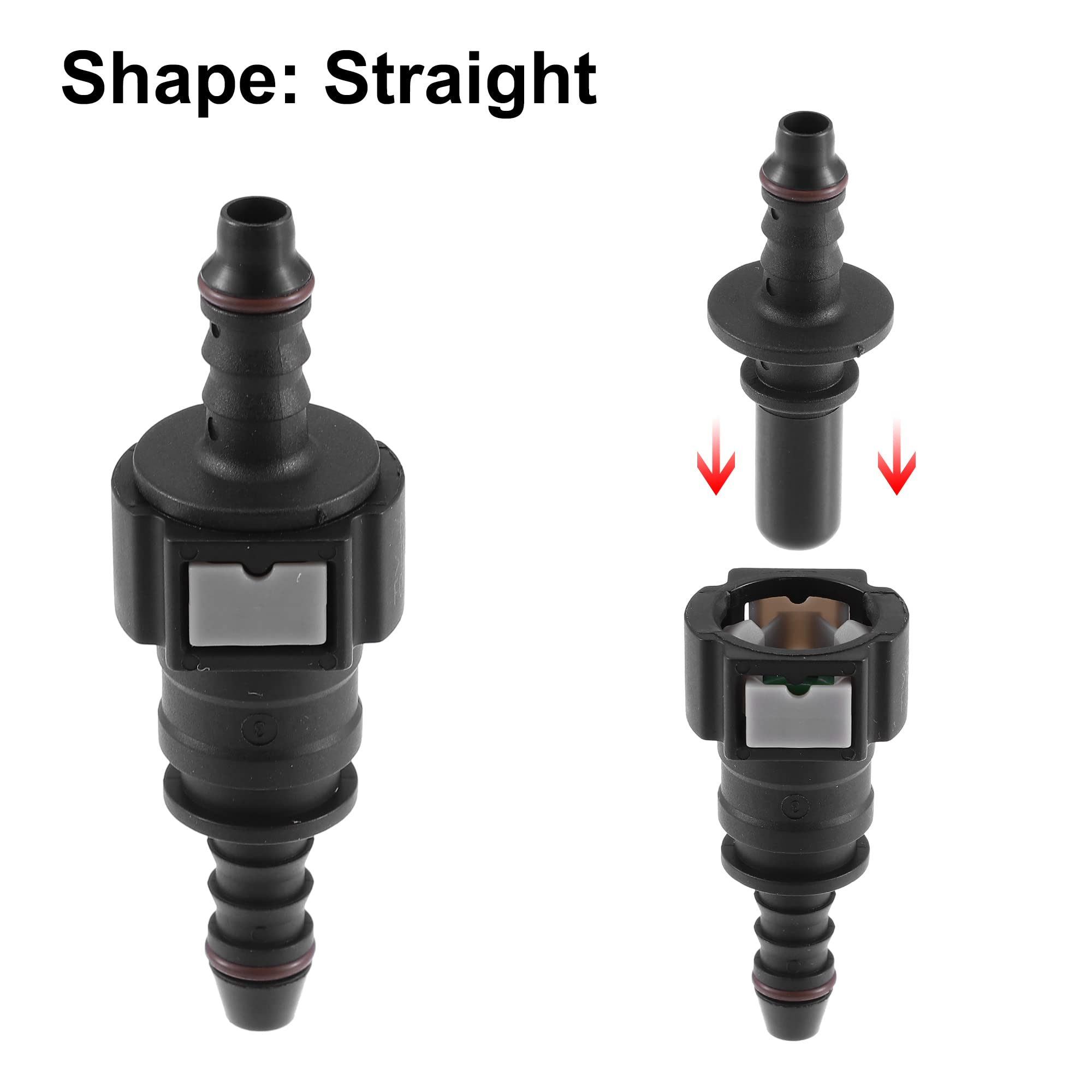 ABSOPRO 9.49mm do 8mm Prosto Samochód Paliwa Szybkie Złączka Złączka 2 Zestawy