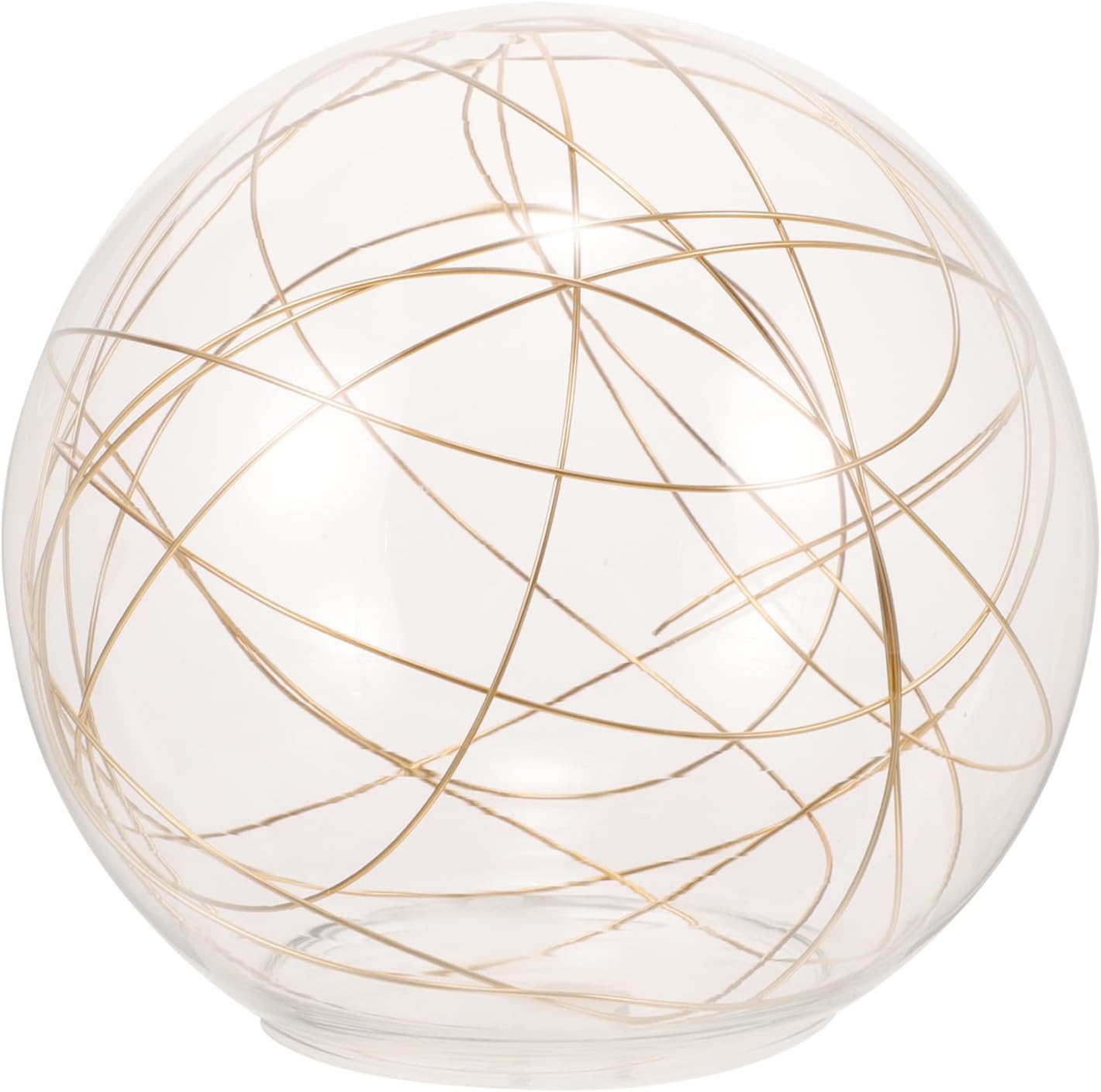 UKCOCO Round Sphere Glass Globes for Light Fixtures Replacement Clear Bubble Glass Globe Lampshade Covers for Pendant Light Chandelier Wall Sconce 65-70mm Gold