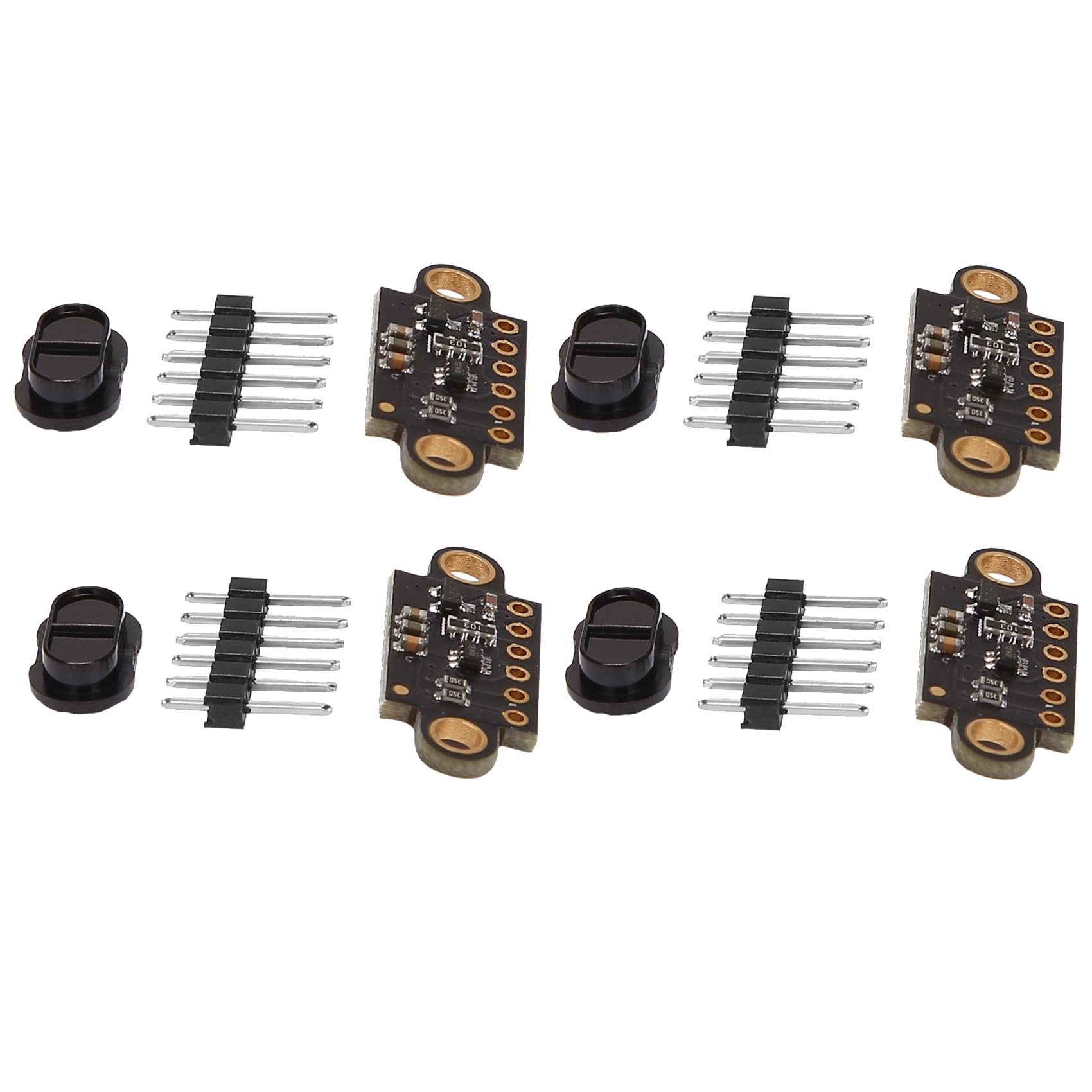 Jnchdghwa Black 4X Vl53l1x Ranging Flight Time Sensor Module 3V-5V Distance 400Cm Measurement Extension Board Module For