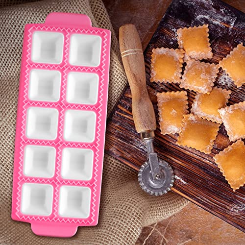 Ravioli Maker 2 Set Large Ravioli Cutter Ravioli Press Set Round Ravioli Mold and Cutter Square Ravioli Mold Ravioli Stamp for Kitchen Home Ravioli - Thumbnail 5