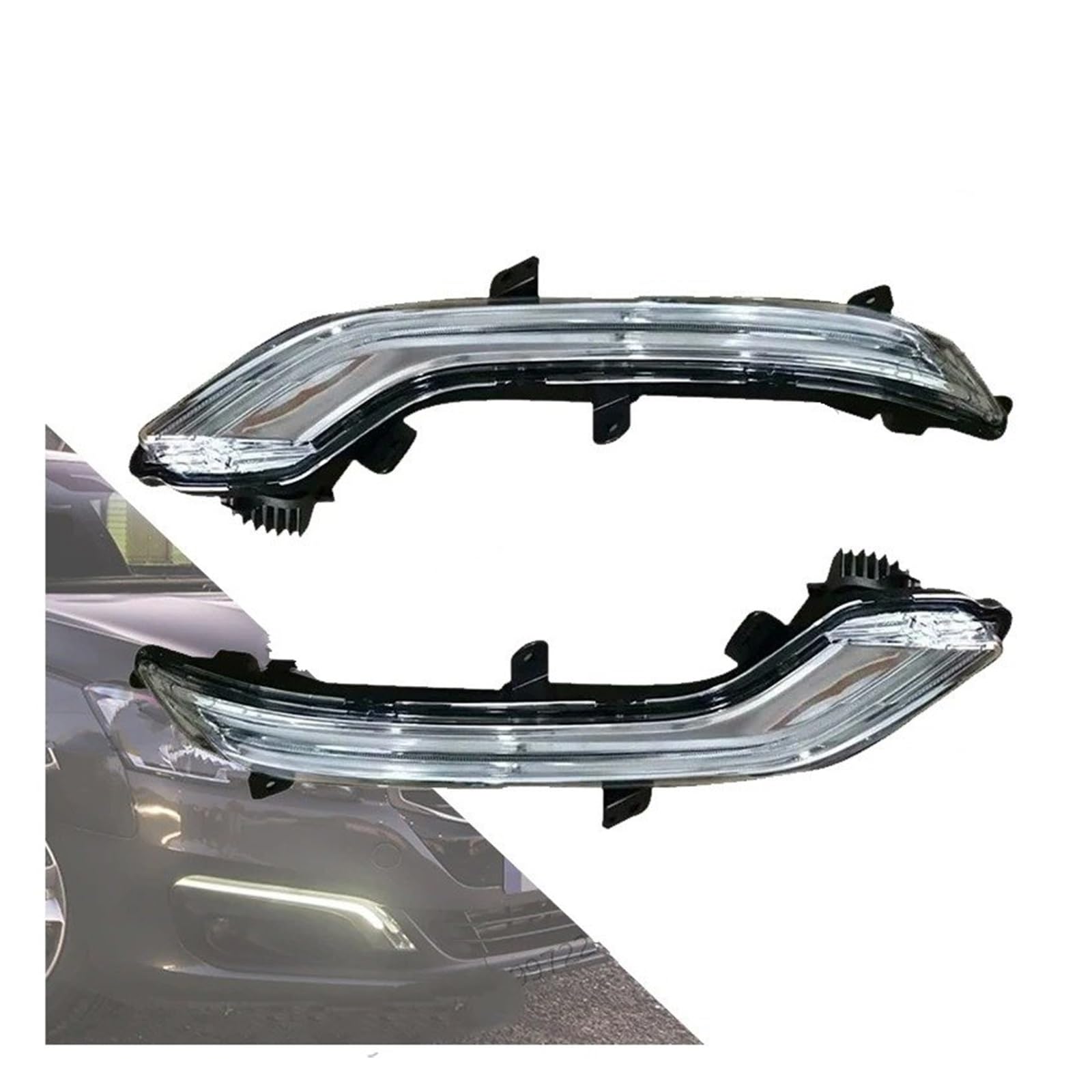 Fanali Auto Sinistra Destra Luce Anteriore LED Fendinebbia Luce Di Marcia Diurna Segnale Di Sterzo Assemblea Per Peugeot 508 2015 2016 Faro Anteriore(Only Right)