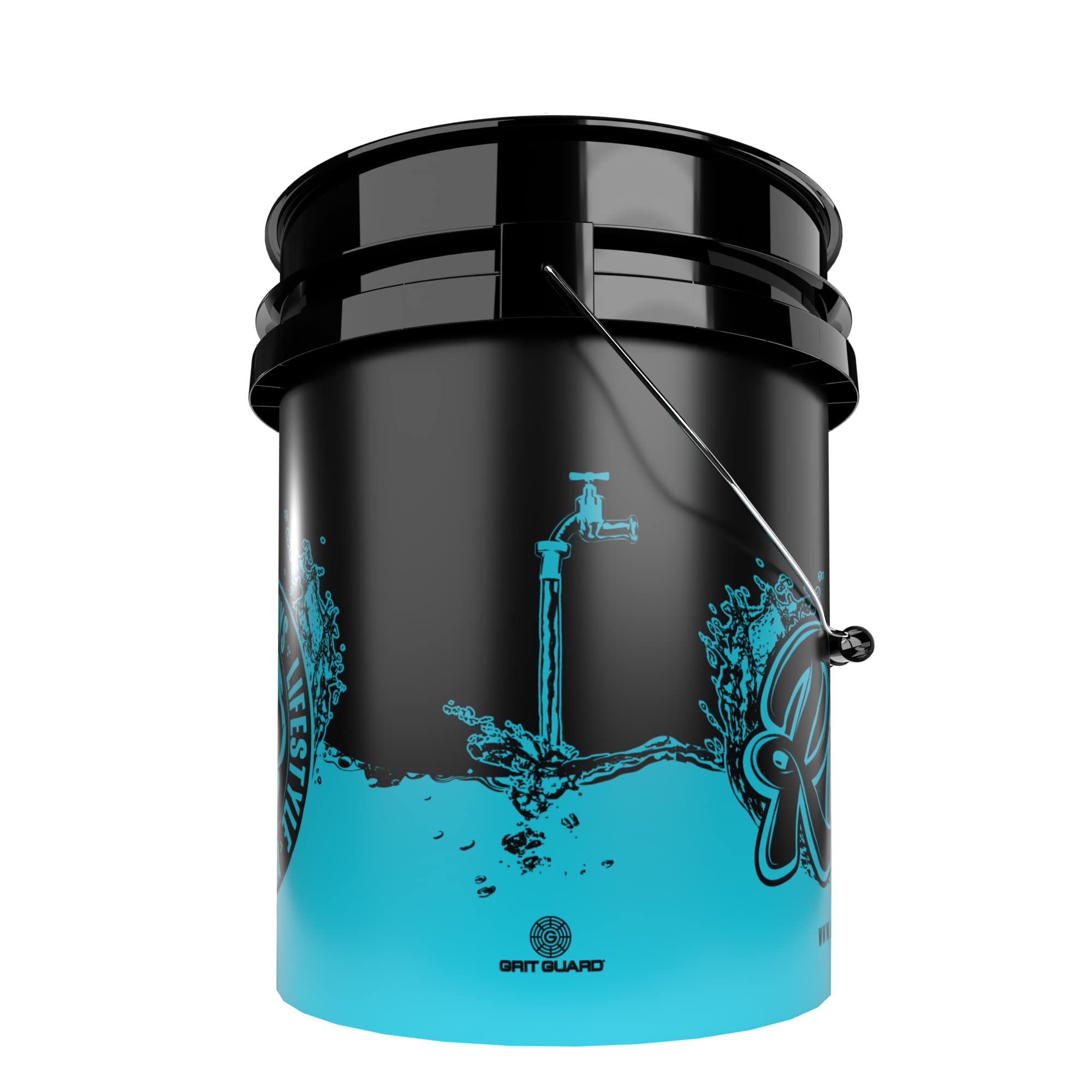 Nuke Guys - Wash Bucket - GritGuard 5 GAL (ca. 20 L) Wascheimer speziell für Zwischenspülen des Waschhandschuhs - 3 Eimer Waschmethode - schonende Fahrzeugpflege - sanfte Handwäsche - schont Lack