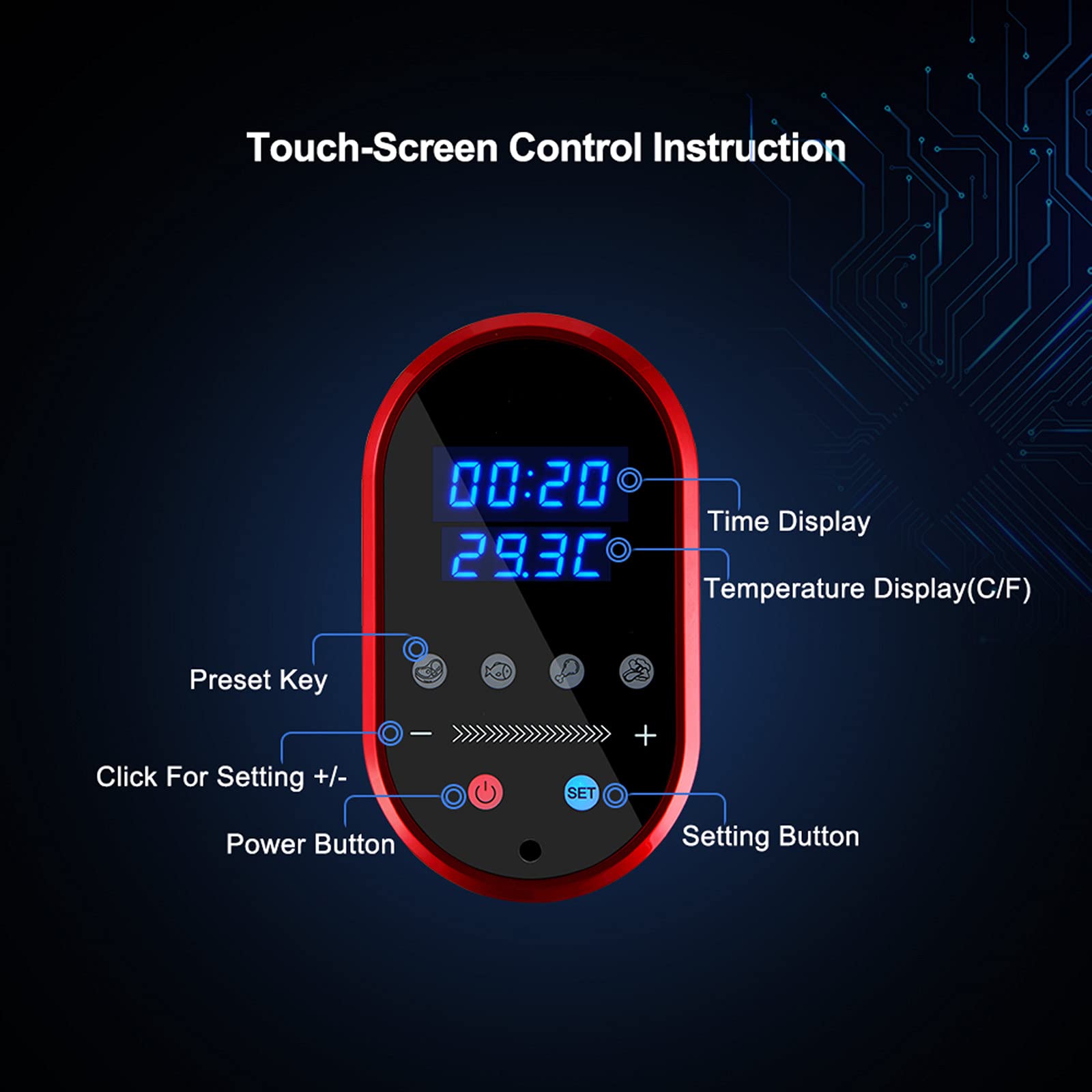 1200W Sous Vide WiFi Cocedor de precisión Cocedor de precisión Circulador de inmersión, Cocedor de alimentos al vacío,Black