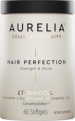 AURELIA Perfección del cabello Suplemento celular avanzado antienvejecimiento Apoya el crecimiento del cabello con zinc, resveratrol,