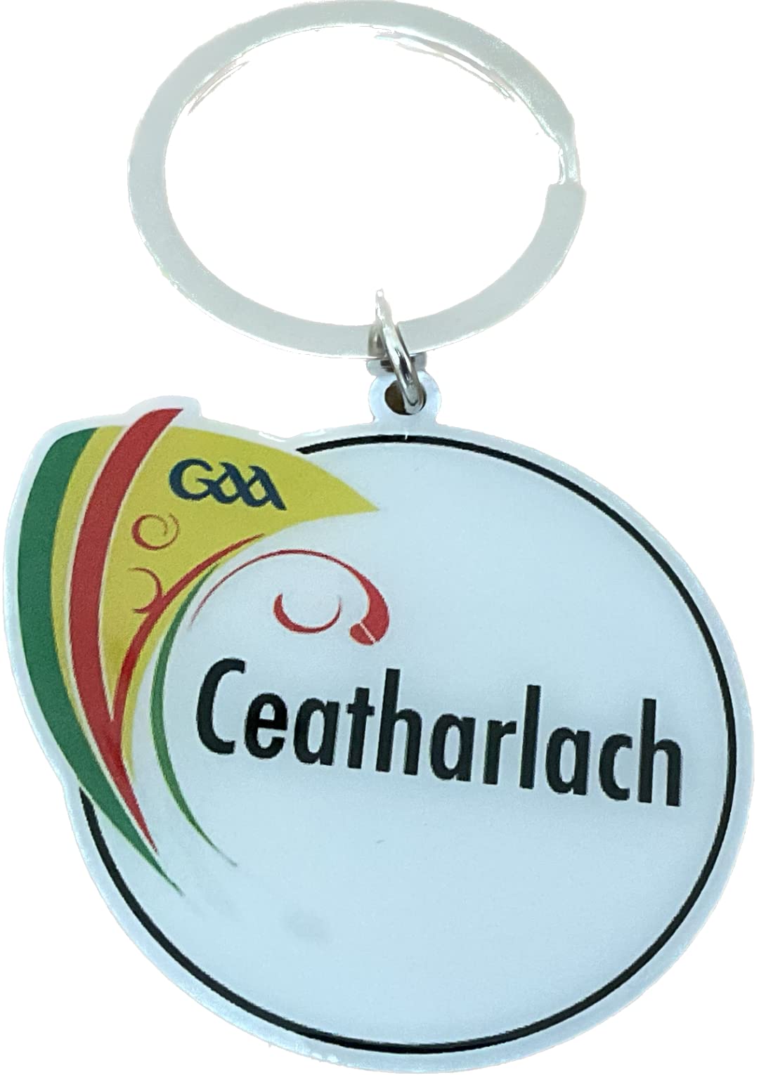 CARLOW Official ALL IRELAND GAA County crest ultra thin metal keyring.
