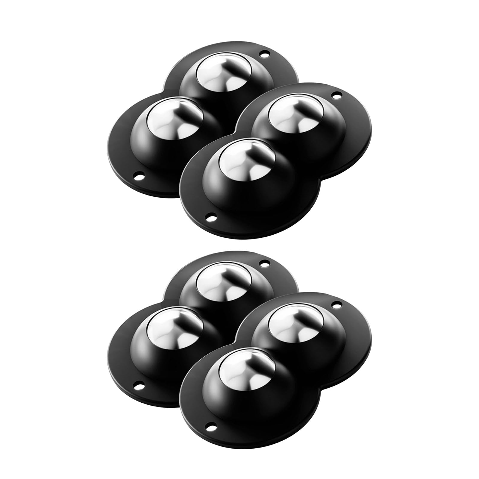Tertioi Black Four Stick Double Wheel Casters Easily Glide Up To 100Kg Quick Install Peel And Stick Furniture Wheels, Rental Moving Solution
