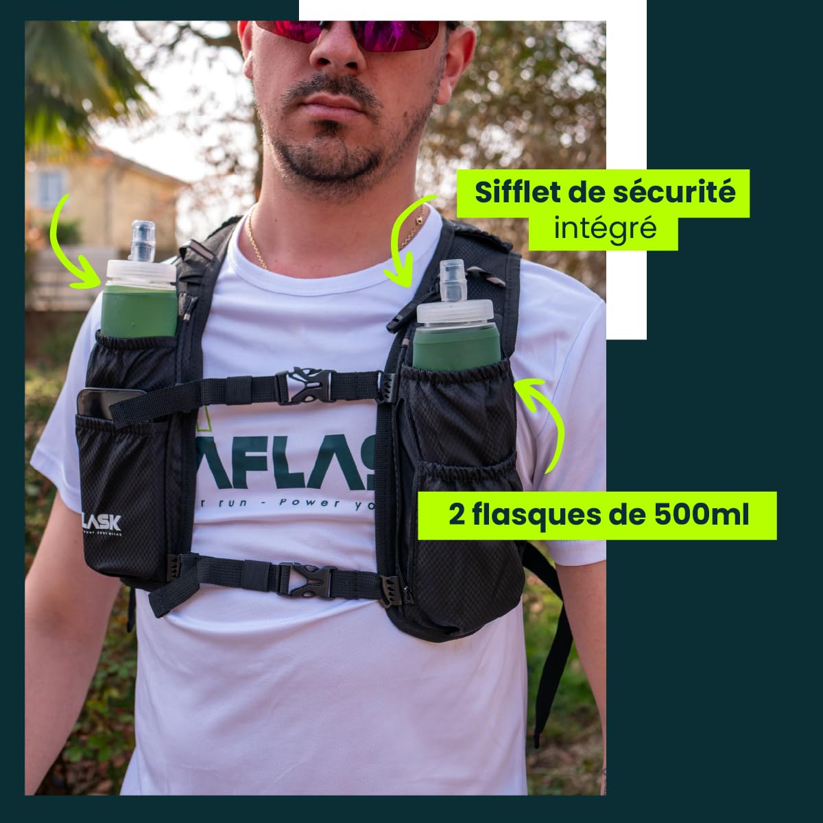 Gilet d'Hydratation Premium – Ultraléger & Anti-Ballottement – L'Essentiel pour Le Trail, Le Running et la Randonnée