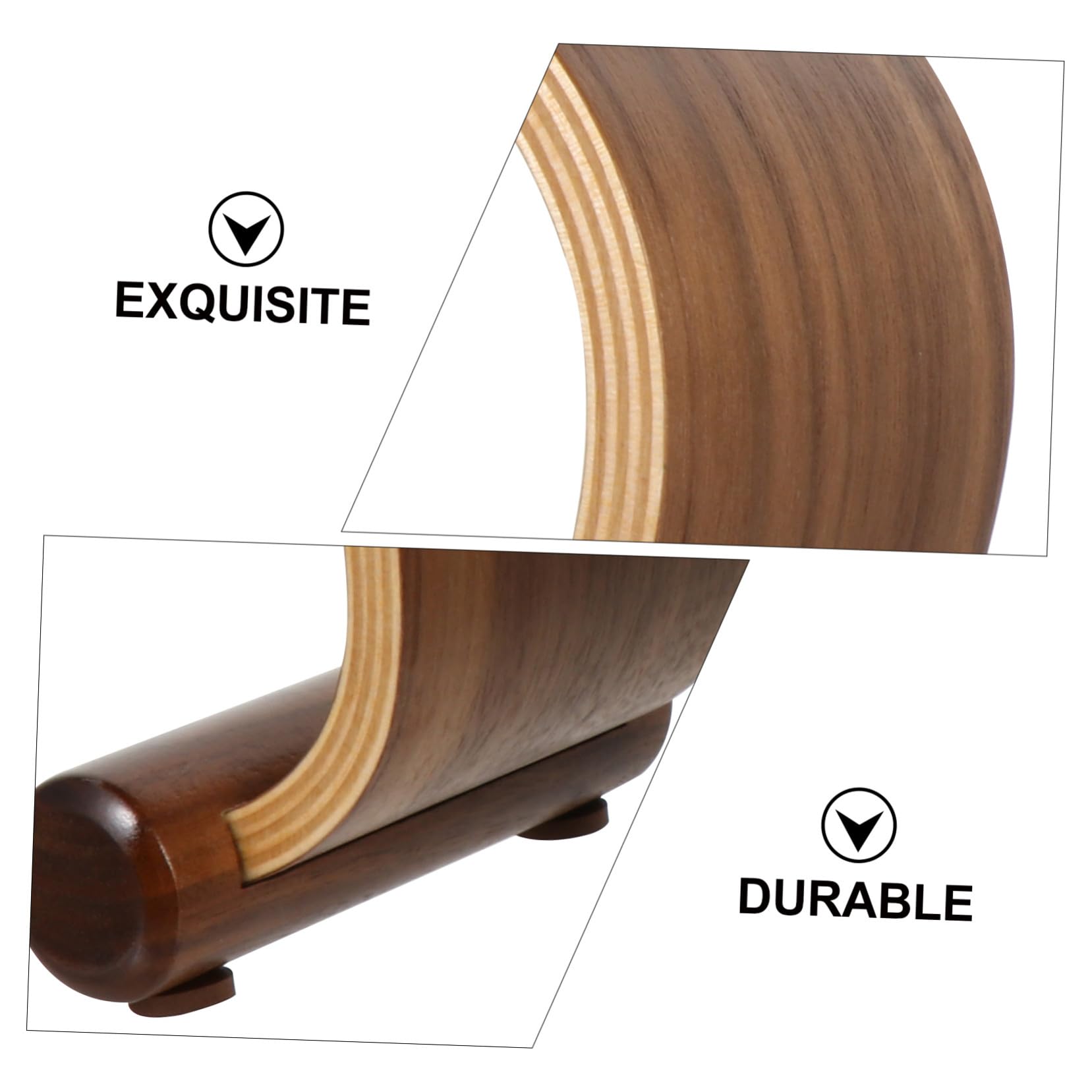 BESPORTBLE Supporto per Cuffie in Legno di Resistente Portacuffie da Scrivania Compatto e Stabile per Auricolari e Headset Gaming Organizer per Spazio Ordinato