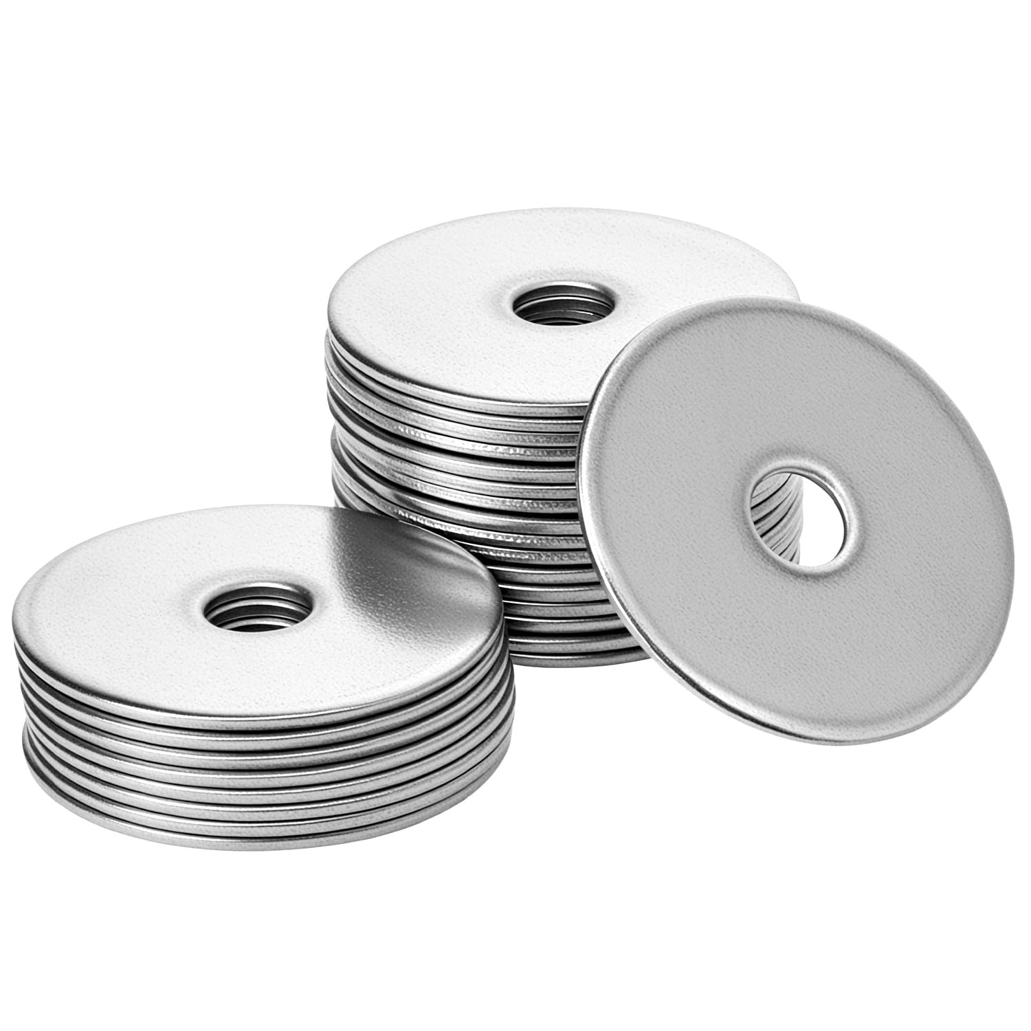 QWORK® 25pcs M8x40mm Washers 304 Stainless Steel Flat Washer for Screws Bolts