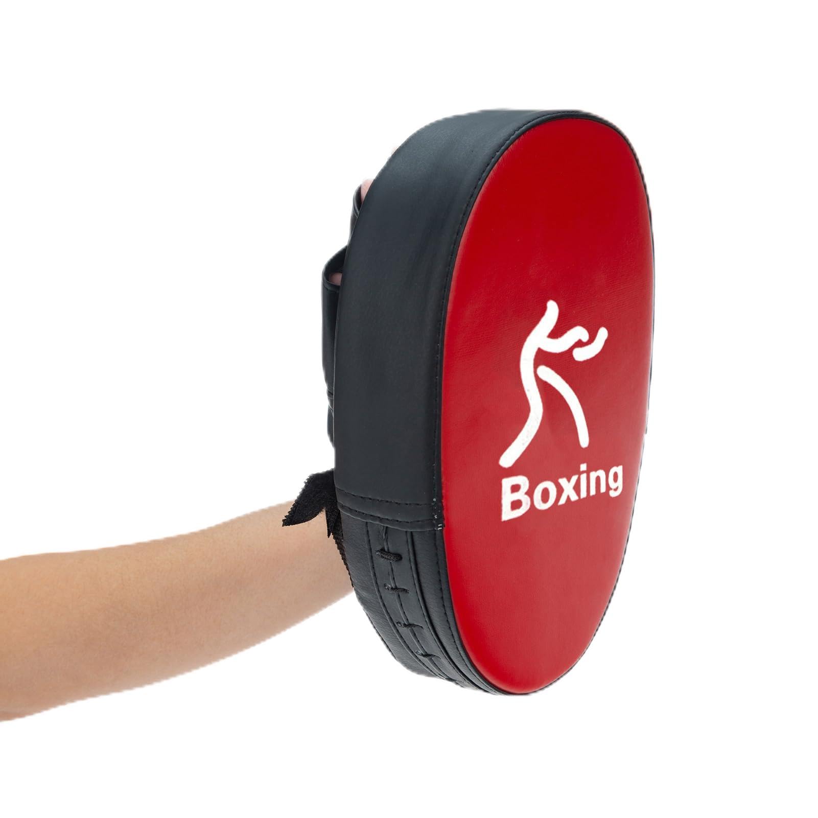 Boxing Pads Mitts, Shock Absorbing Thick Foam and PU Leather for Long Term Punching for Kickboxing Karate Muay Thai Dojo