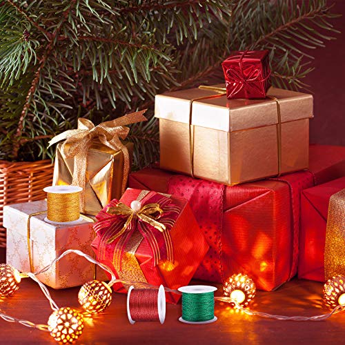 Shappy SHAPPY-TINSEL ROPE-06 440Yards X 1Mm Metallic Cord Tinsel Rope For Craft Jewelry Making, Ribbon Wrap Thread Tag Cord For Christmas Ornament Hanging Decoration thumb #4