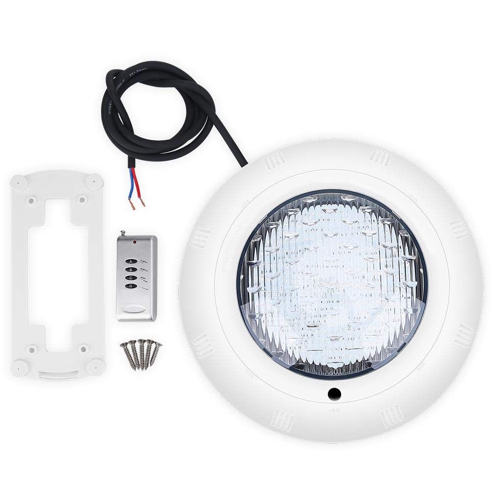 Dioche LED Unterwasserlampe,IP68 Wasserdichtes dimmbares RGB-Poollicht, Unterwasser-Scheinwerfer mit Kabeln und Fernbedienungen, 18-W-LED-Tauchlichter mit 7 Farben, für Brunnen, Teich, Pool