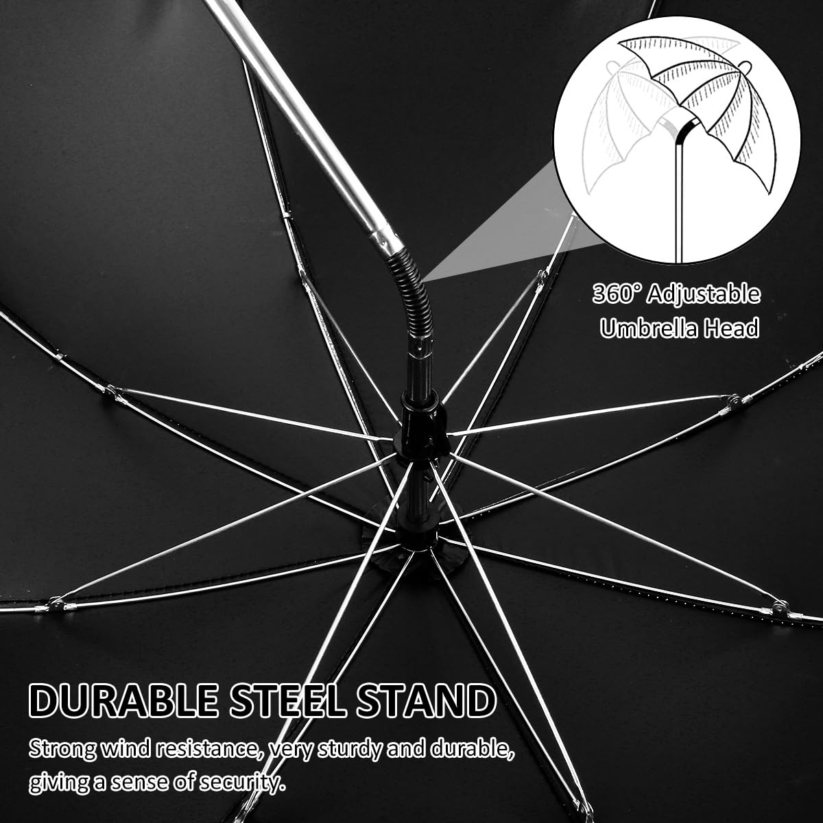Ombrelle Poussette Universelle Anti UV 50+ Parasol Bébé avec Pince Flexible Bras Réglable