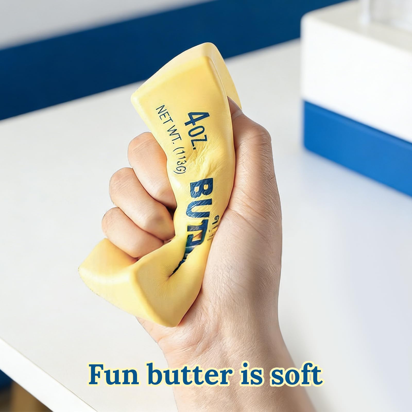 Squeezed Butter Toy, 2PC Butter Stick Squishy Stress Toy, Upgrade Stress Relief SquishyFidgetToys, Soft Squishy Stress Relief & Rebounding Sensory FidgetToy for Adults - 4