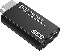 GANA Convertitore Da Wii A HDMI, Adattatore da Wii a HDMI Video di uscita 1080p / 720p Jack da 3,5 mm Audio (Nero)