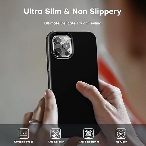 Vista 303 de TOCOL - Funda 5 en 1 para iPhone 11, con 2 protectores de pantalla + 2 protectores de lente de cámara, funda delgada de silicona líquida a prueba