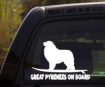 Great pyrenees car stickers Clearance