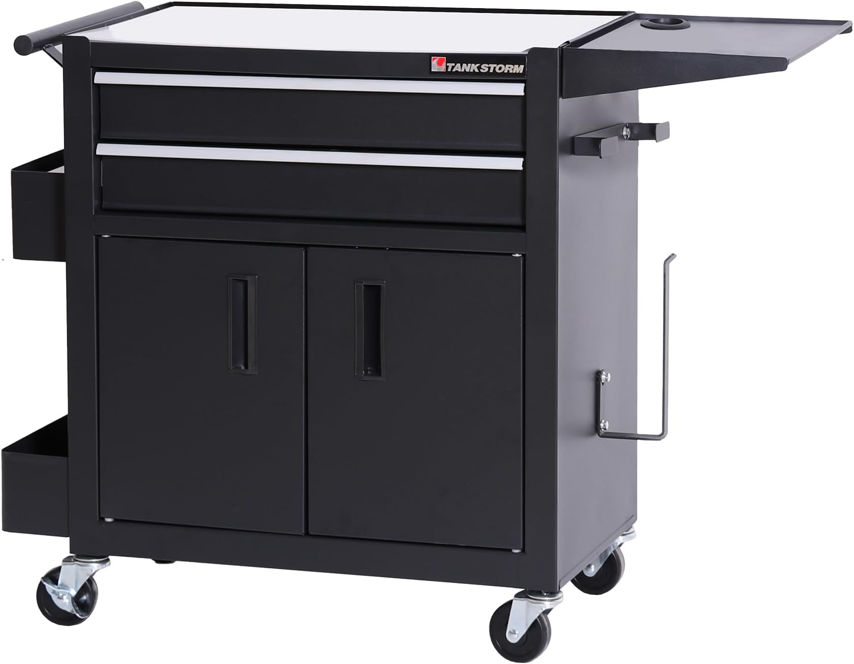 Tattoo Trolley, Tattoo Cart, Tattoo Work Station, Service Cart Storage Black(TZ12W)