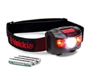 Ultra Bright LED Headlamp-5 Lighting Modes&comma;White & Red LEDs Head Lamp&comma; Camping Accessories Gear&period; IPX6 Waterproof Headlight for Running&comma;Cycling&comma;Fishing&comma;Hiking&comma;Repairing&period; Batteries Included