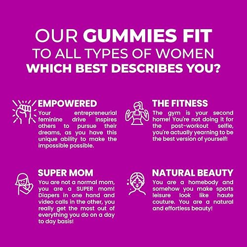 Miniatura 9 de Paquete de 6 multivitamínicos para mujer - Gomitas de vinagre de sidra de manzana - 360 gomitas multivitamínicas - Vitaminas para mujeres - Sabor a