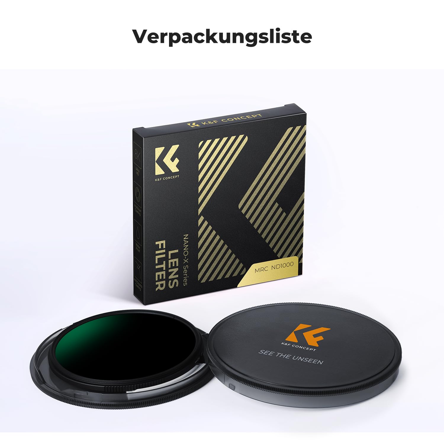 K&F CONCEPT Nano-X 77mm Graufilter ND1000 (10 Stop) ND Filter Slim Neutral Graufilter