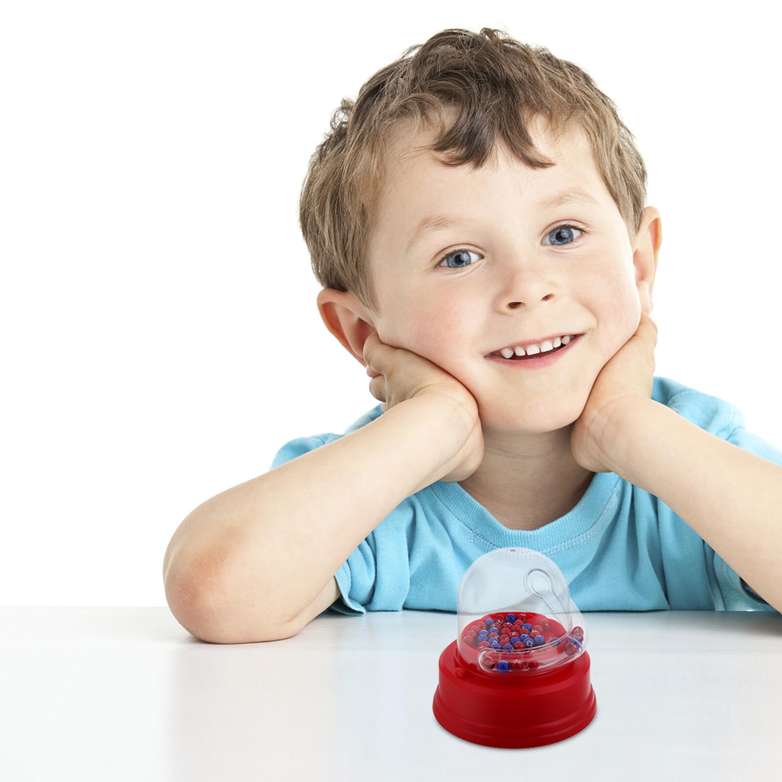 ERINGOGO Máquina Eléctrica de Lotería para Selector de Números con Bolas de Plástico Juego de Mesa para Fiestas Familiares Juguete Multifuncional para Entretenimiento Infantil