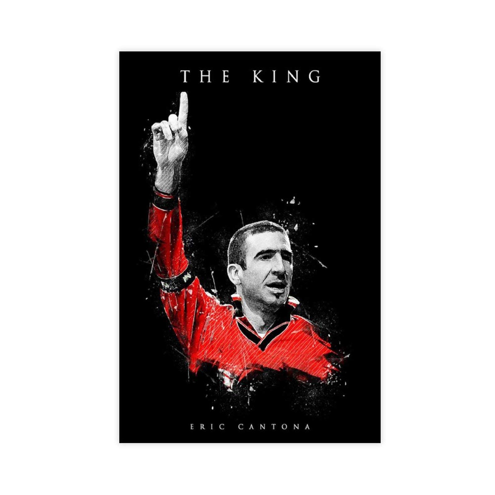 YINGXI Eric Cantona Poster Soccer Football Art Canvas Wall Bedroom Decor Picture Sports Landscape Offices Room Decor Gift Unframe:20×30inch(50×75cm)
