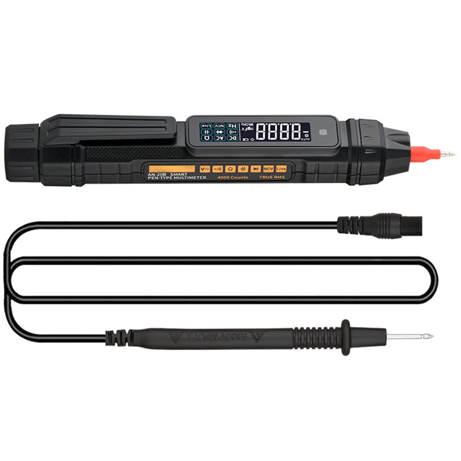 Buxuaaaa Light Voltages Tester Pen Type Multimeter For Voltages Ncv Capacitance Frequency Detection Digital Multimeter 4000 Counts Electrical Tester