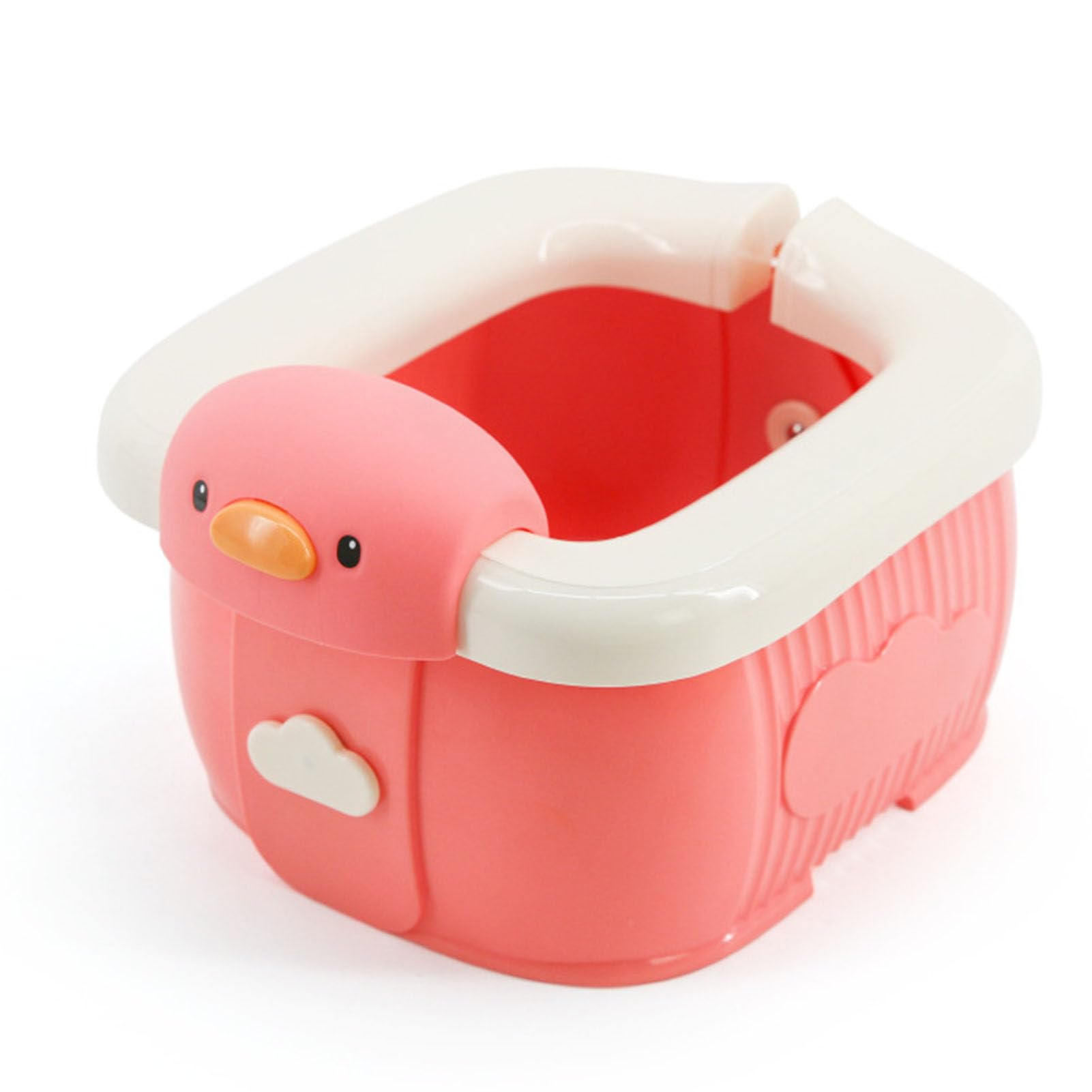 Inodoro plegable para niños, portátil, ligero, cómodo, a prueba de fugas, asiento de inodoro para niños pequeños (Roja)