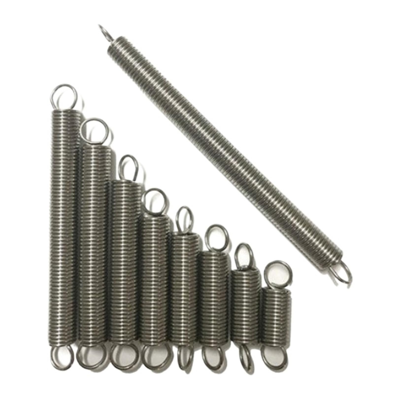 Doppelhaken-Zugfeder, 0,7 mm Drahtdurchmesser, 5–6 Außendurchmesser, 15–50 Länge, Verlängerungsfedern, 5 Stück(50mm)