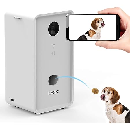 treat throwing dog camera