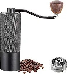 Moedor de Café Manual, Aço Inoxidável, 27 Níveis de Ajuste, Moagem Preciso e Uniforme, Portátil para Casa, Viagens e Acampamentos,para Amantes de Café