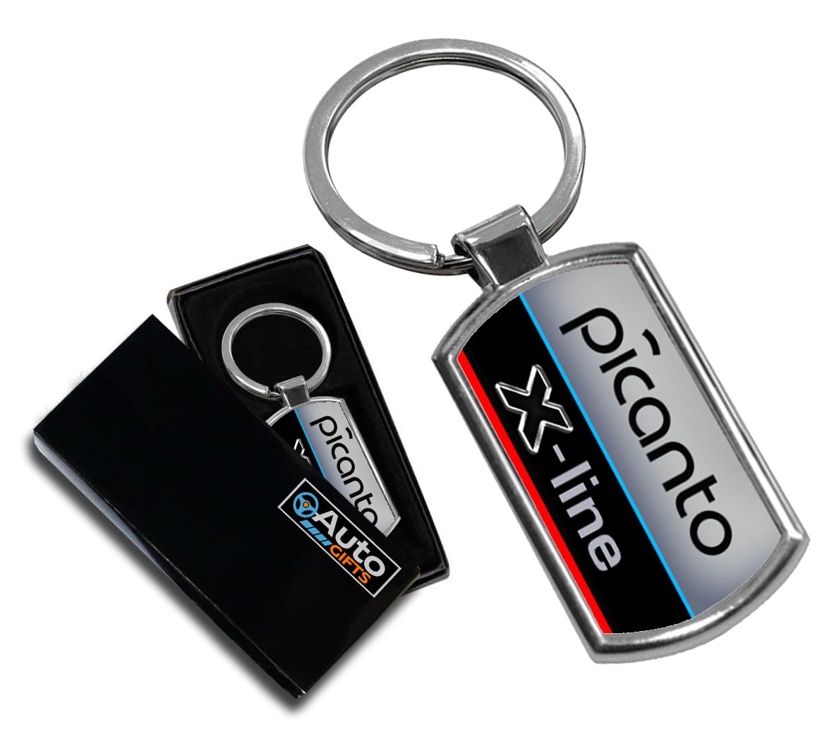 Cargifts Unisex Silver Car Keyring For Picanto X Line