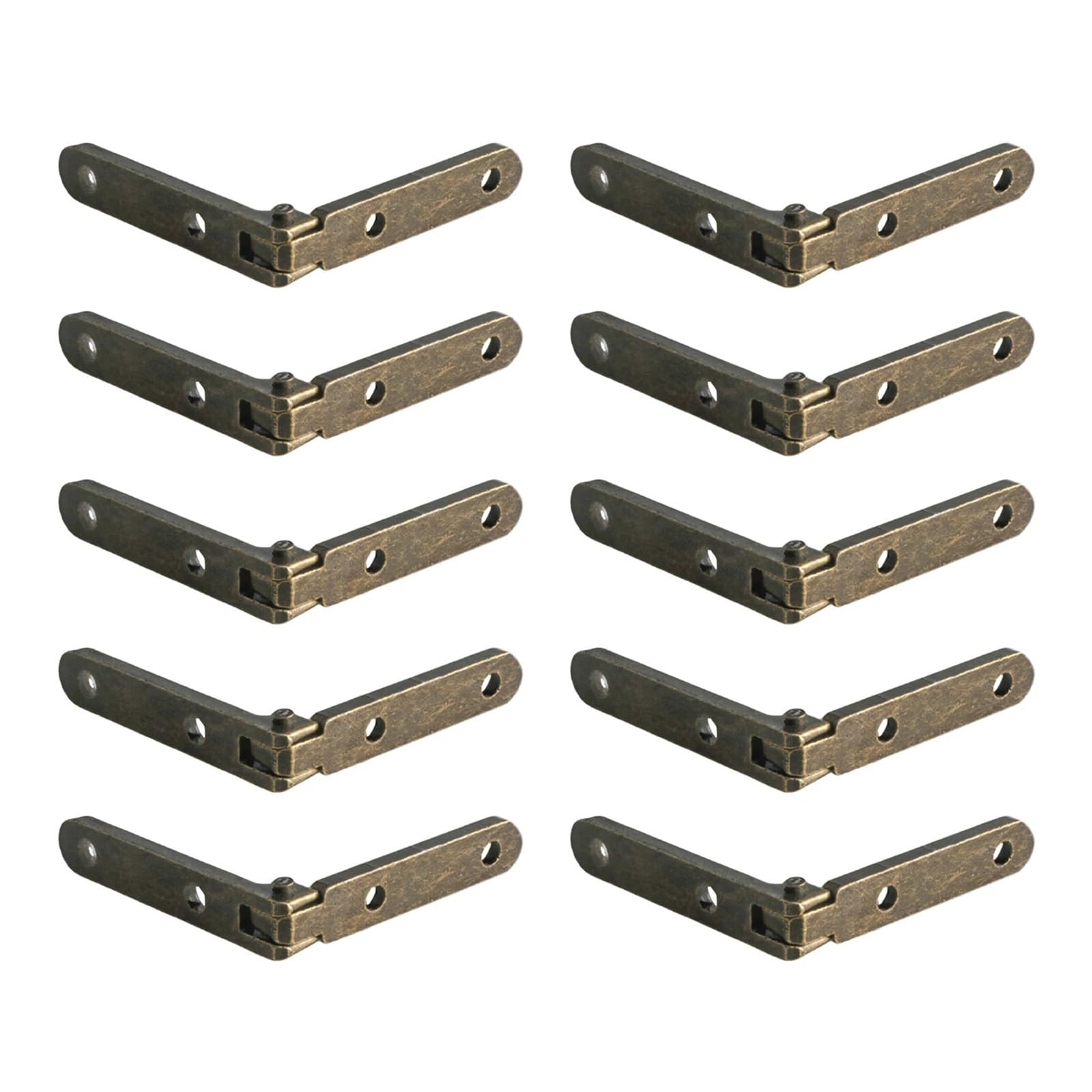 10 Pcs Small Hinges Jewelry Wooden Box Chest Case 90 Degree Folding Hinge Antique Cabinet Fittings Furniture Hardware for Box