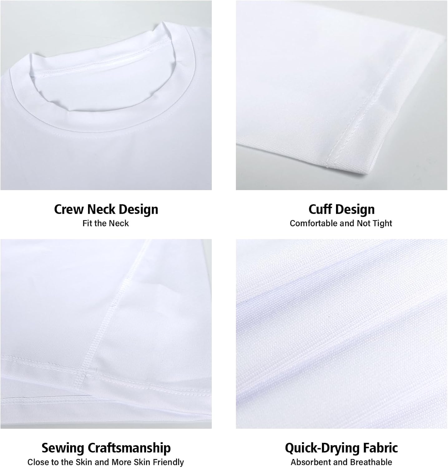 Mens One Arm Sleeve Compression Shirt 1/2 Long Sleeve Base Layer Sports Workout Basketball Top - Image 3