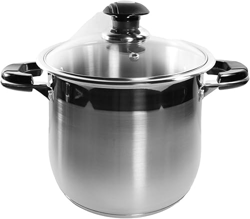 Miniatura 2 de Olla de 10 cuartos de galón de acero inoxidable 18/10 Super doble Capsulado inferior w/tapa de vidrio