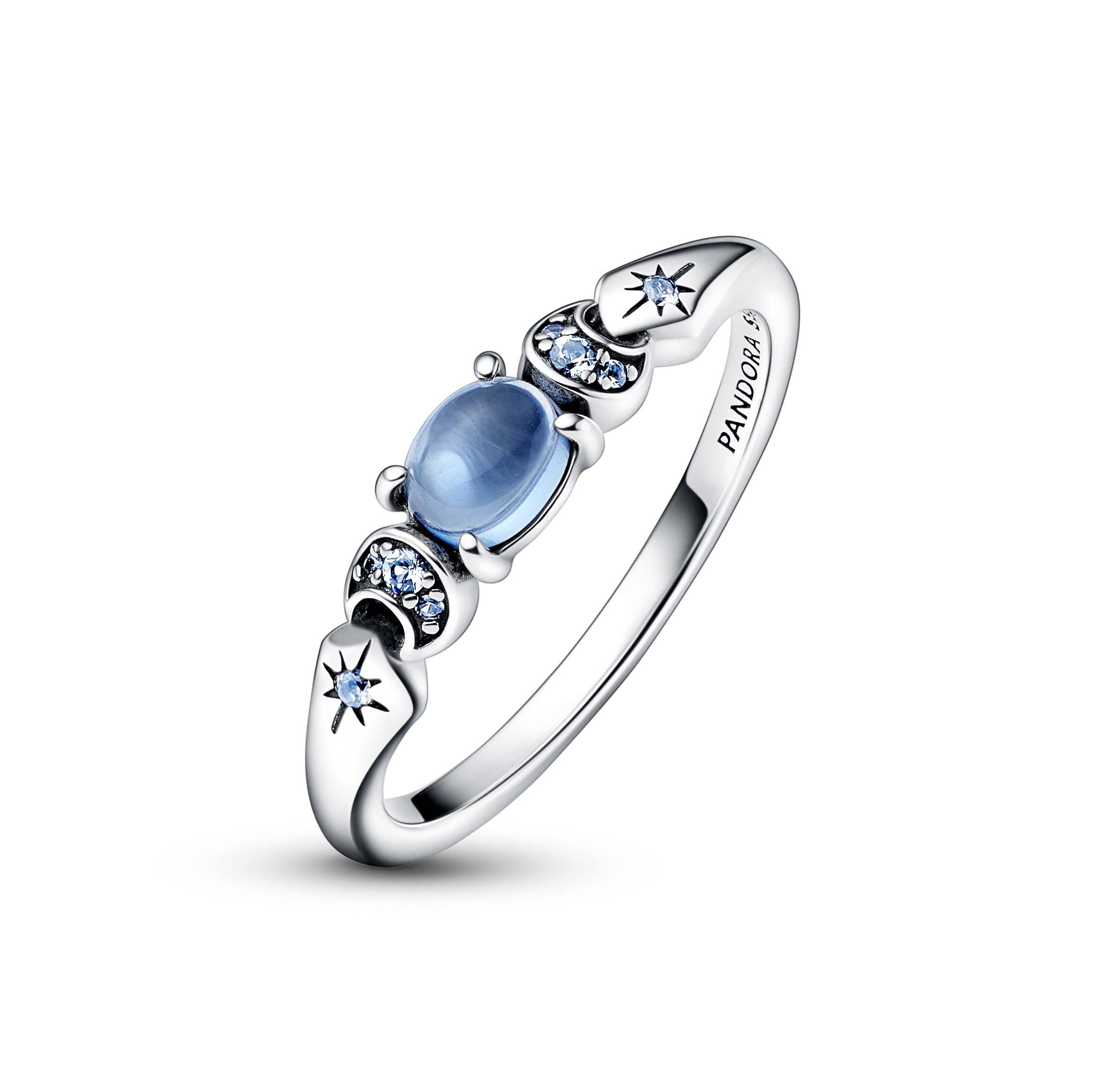 Pandora Disney Aladdin Ring Jasmin, Sterlingsilber, mit eisblauem Kristall und mondlichtblauem Kristall