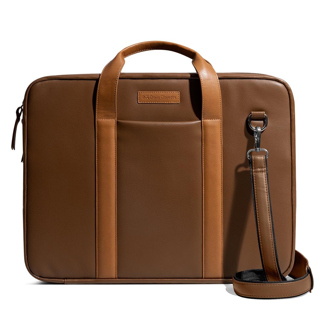 See full amazon price history chart for DailyObjects Unisex Brown Urban Classic Briefcase Vegan Leather Laptop Messenger Bag with Adjustable Straps | Zip Closure with Slip Pockets | Detachable Carry Pouch and A Large Storage For 14 Inch Laptops DailyObjects Unisex Brown Urban Classic Briefcase Vegan Leather Laptop Messenger Bag with Adjustable Straps | Zip Closure with Slip Pockets | Detachable Carry Pouch and A Large Storage For 14 Inch Laptops (B0BG4V1JBJ) Amazon Price History, Amazon Price Tracker
