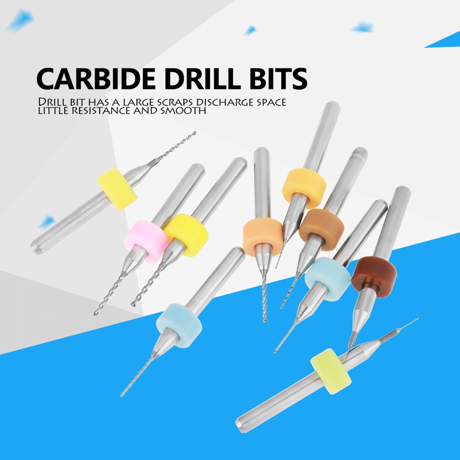 PCB Drill Bits, PCB Drill Bits Micro Drill Bits Little and Carbide Drill Bits Tungsten Carbide Easy to Change Out Carbide Drill Bits for Home for Circuit Board